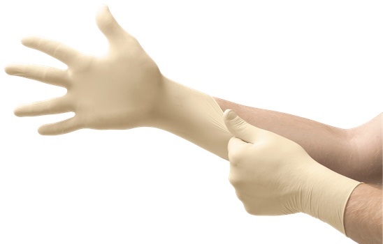 NATURAL LATEX GLOVES 63-864 - L (100UN)