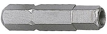 BIT 1/4" SEXT. INT. C/FURO25MM 4MM, 5 PCS.