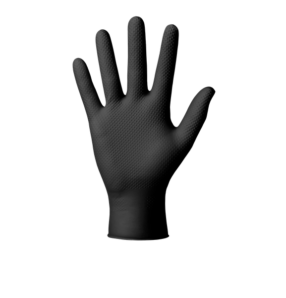 GUANTES GOGRIP NEGROS -TAM M (50UN)
