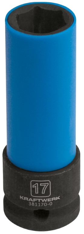 LLAVE DE VASO DE IMPACTO LARGA CON PROTECCIÓN 1/2" - 17 MM
