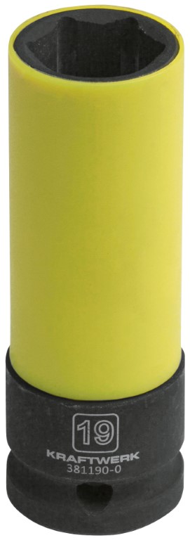 LLAVE DE VASO DE IMPACTO LARGA CON PROTECCIÓN 1/2" - 19 MM
