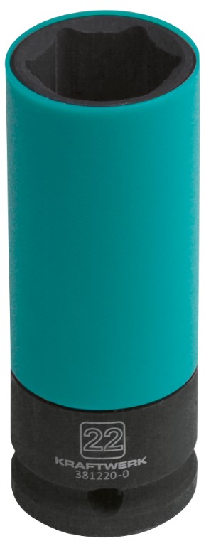 LLAVE DE VASO DE IMPACTO LARGA CON PROTECCIÓN 1/2" - 22 MM