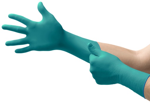 GUANTES DE NITRILO VERDES/AZULES 93-260 - S (50UN)